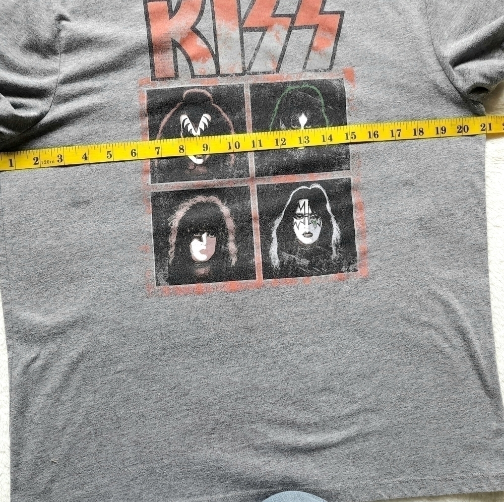KISS T-shirt Gray Women's Large - Picture 3 of 5